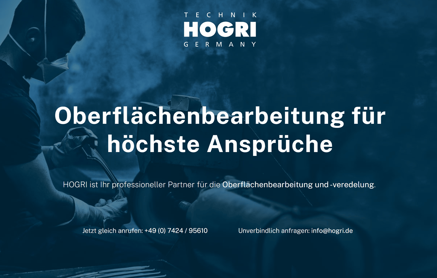 Edelstahl polieren Engen - ↗️HOGRI: ✔️Galvanik, Glasperlenstrahlen, Oberflächenbearbeitung, Oberflächentechnik