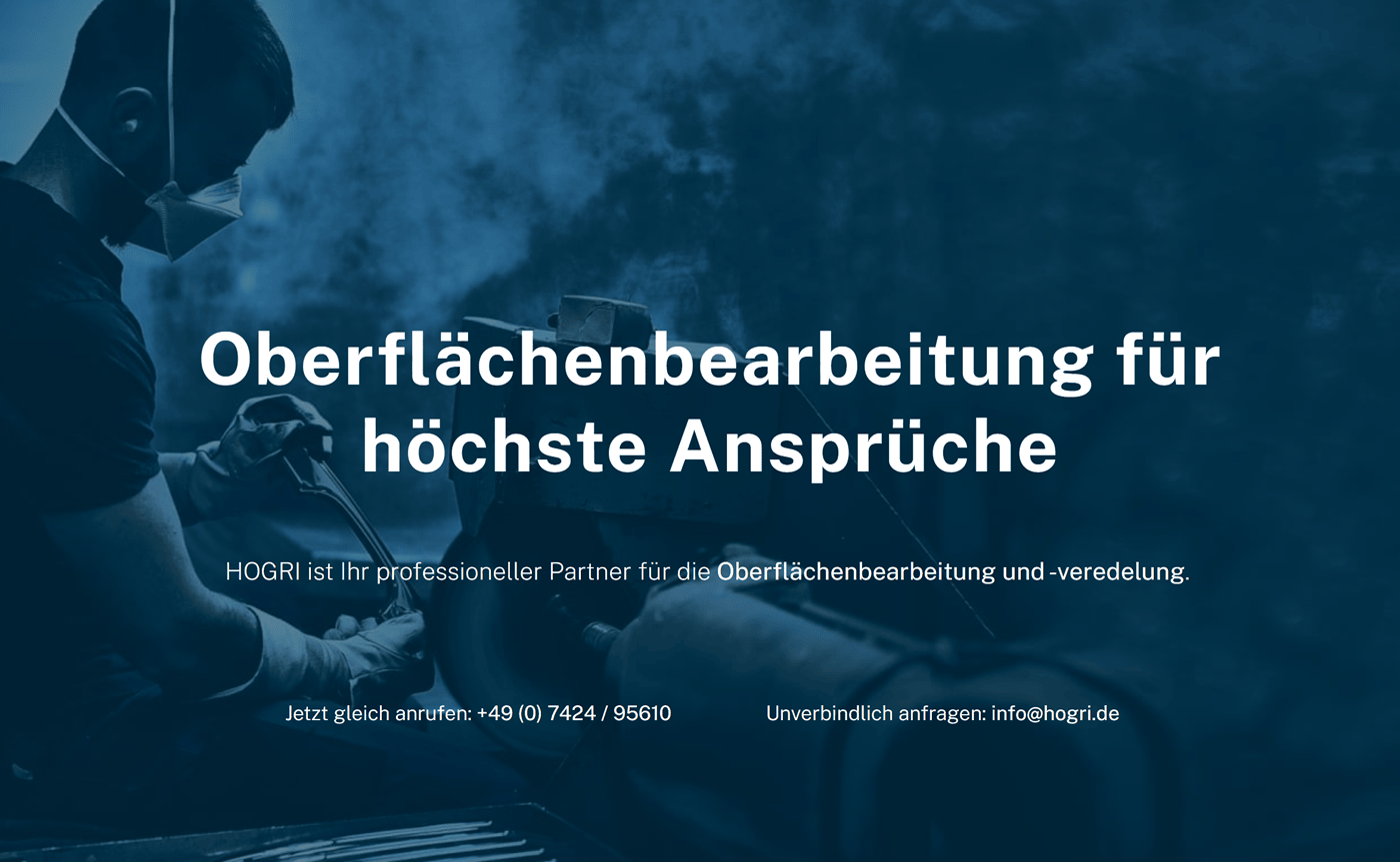 Edelstahl polieren Büdelsdorf - ↗️HOGRI: ✔️Oberflächenbearbeitung, Galvanik, Glasperlenstrahlen, Oberflächentechnik